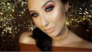 Copper Red Smokey Eye With Gold Glitter Tears | Jaclyn Hill