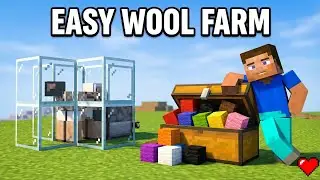Simple Wool Farm in Minecraft Bedrock 🐑 | Easy & Efficient