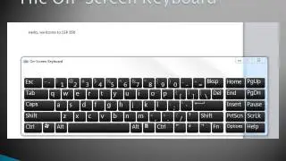 Accessibility Features on a Windows 7 Computer