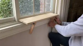 Wooden Cat Window Perch