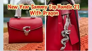 Coach New Year Sammy Top Handle 21 With Dragon
