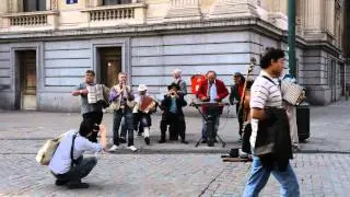 Street band in Brussels. Nice performance