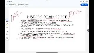 Small history about air force for ncc air wing cadets