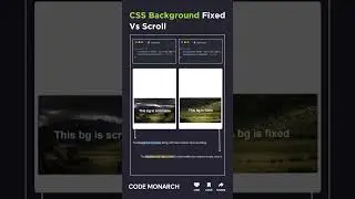CSS Background: Fixed vs Scroll &ndash; Master CSS Backgrounds! #webdevelopment #css #codemonarch