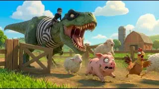 🦖😱 The Dinosaur Rushed the Farm! 🚓✨ The Police Save the Animals | Kids Moral Story