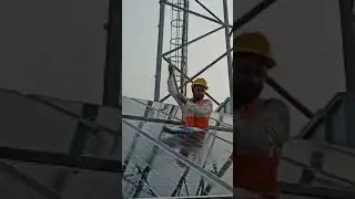 Solar Plate cleaning Process by Jio team member for Proper Solar generation