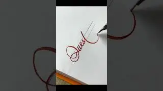 Quest - handwriting with flex fountain pen #calligraphy #satisfying #fountainpen #handwriting