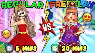 Playing A NORMAL Server VS In FREEPLAY! Which OUTFIT Is The BEST? | ROBLOX Dress to Impress