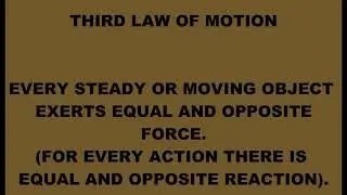 NEWTONS THIRD  LAW