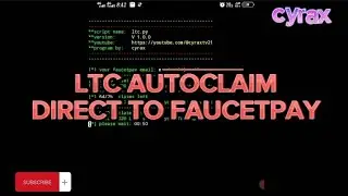 free ltc direct to faucetpay ☺️ | termux | python