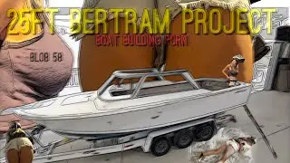 25ft BERTRAM PROJECT - blob 58 - BOAT BUILDING PORN -Making the aluminium side windows, Mrs Hoopfire