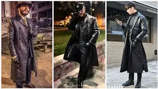 men's and boys wore leather trench coat outfit ideas#2023