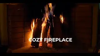 ESCAPE a COZY Fireplace Ambience on a Winter Scene | ASMR