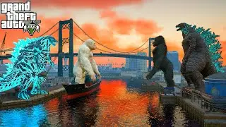 Gorilla Mountain and Legendary Godzilla vs Godzilla Earth and Rampage - GTA 5 Mods