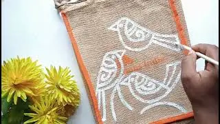 Fabric Painting on Dark Silver Fabric| Acrylic Colours Step-by-Step |#howto#stepbystep