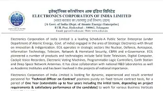 ECIL JOB VACCINES 2023/Government of India