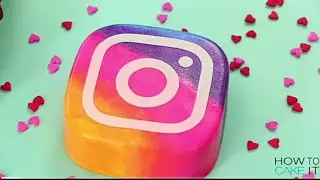 How to make instagram logo cake | instagram logo cake design | wipe creem cake