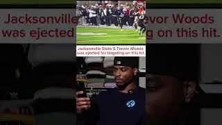 Jacksonville State S Trevor Woods was ejected for targeting #cfb #bighit #jacksonvillestate