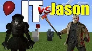 IT vs Jason (Pennywise vs Jason Voorhees) | Minecraft PE