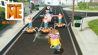 Minion rush Hippie Kevin vs Meena Cookie bots Boss Fights android pc gameplay Despicable me minions