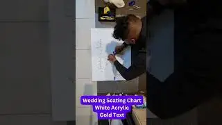 Wedding Seating Chart White Acrylic Gold Text #youtubeshorts #wedding #engagement #party #bride #pop