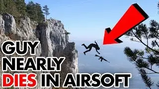 Airsoft Player falls off Cliff