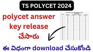 ts polycet key 2024||ts polycet results 2024|ts polycet 2024||
