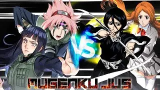 Sakura War & Hinata War vs Rukia Kuchiki & Orihime Inoue [Naruto vs Bleach] ANIME MUGEN JUS