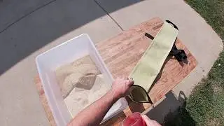 How To Fill a 50 Pound Fire Hose Sand Bag for Crossfit workout.