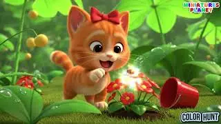 Color Hunt for Kids | The Three Curious Kittens Learn Colors