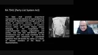 Part 4 - -Philippine Election Law - Full Course -Electoral Systems and Political Parties