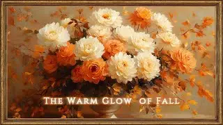 Golden Autumn Florals | The Warm Glow of Fall | Frame TV Art Screensaver 4K