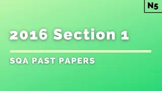 National 5 Physics | SQA Past Papers | 2016 | Section 1 (Multiple Choice)
