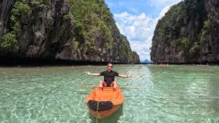 Kayaking in stunning natural beauty 🚣 📍The Big Lagoon , El Nido, Palawan , Philippines 4K 🇵🇭 2025