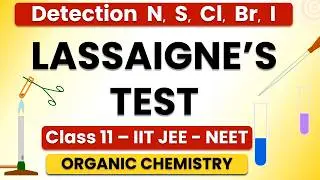 Lassaigne's test class 11 - organic compounds - detection nitrogen sulfur chlorine bromine iodine