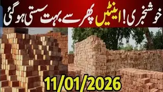  Bricks Price Today in Pakistan |idrees punjabi // Bricks Rate /اینٹوں کی قیمتوں میں کمی