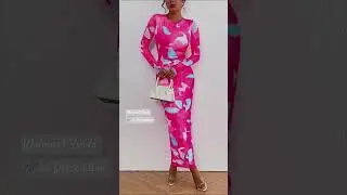 Pretty Garden long sleeve bodycon dress 💕 flattering & chic.  🔗 in Description