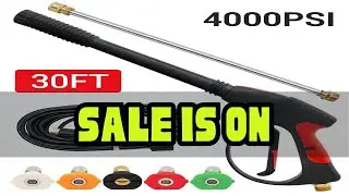 High Pressure Washer Gun Power Washer 4000PSI Spray Wand Lance with 5 color Quick Connect Nozzles C