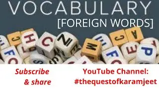 FOREIGN WORD | VOCABULARY | #Shorts