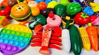 Oddly Satisfying Video-How to Cutting New Wooden Fruits and Vegetables ASMR - Cutting Plastic fruits