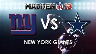 MADDEN 13: New York Giants vs. Dallas Cowboys