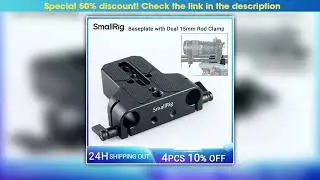 SmallRig Camera Base Plate With Dual 15mm Rod Rail Clamp for Sony FS7 A7 Series for Canon C100