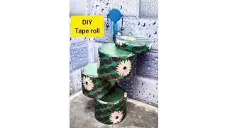DIY reuse tape roll / how to make organizer with tope roll #diy #reuse #organizerdiy #craft #diybox