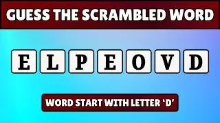 Scrambled Word Challenge - D Letter Words | Scrambled Letters | Quiz World Sunita