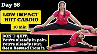 30 MIN NO JUMPING HIIT CARDIO - ALL STANDING Workout - No Equipment - Low Impact - Day 58 of 90 Days