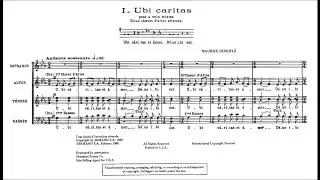 Duruflé, Maurice (1960): Quatre motets sur des thèmes grégoriens, op. 10 — score video