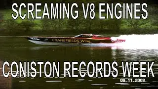Screaming V8 engine at Coniston Power Boat Records Week