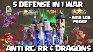 5 DEFENSE in 1 WAR! After Update New Th18 Base Battle + Ranked Battle🔥Th17 Anti Everything Base coc
