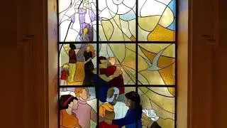 2018 - Vitrail de l'&eacute;glise Sainte-Gertrude &agrave; Gentinnes (Brabant wallon, BE)