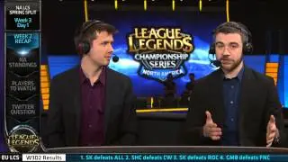 Recap of Week 2 of S4 NA LCS Spring split 2014 and welcome to Week 3 Day 1!